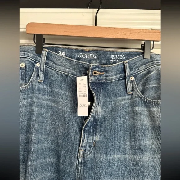 NWT J. Crew Mid-rise slouchy jean in 1984 rigid 
size 34 - Picture 9 of 12